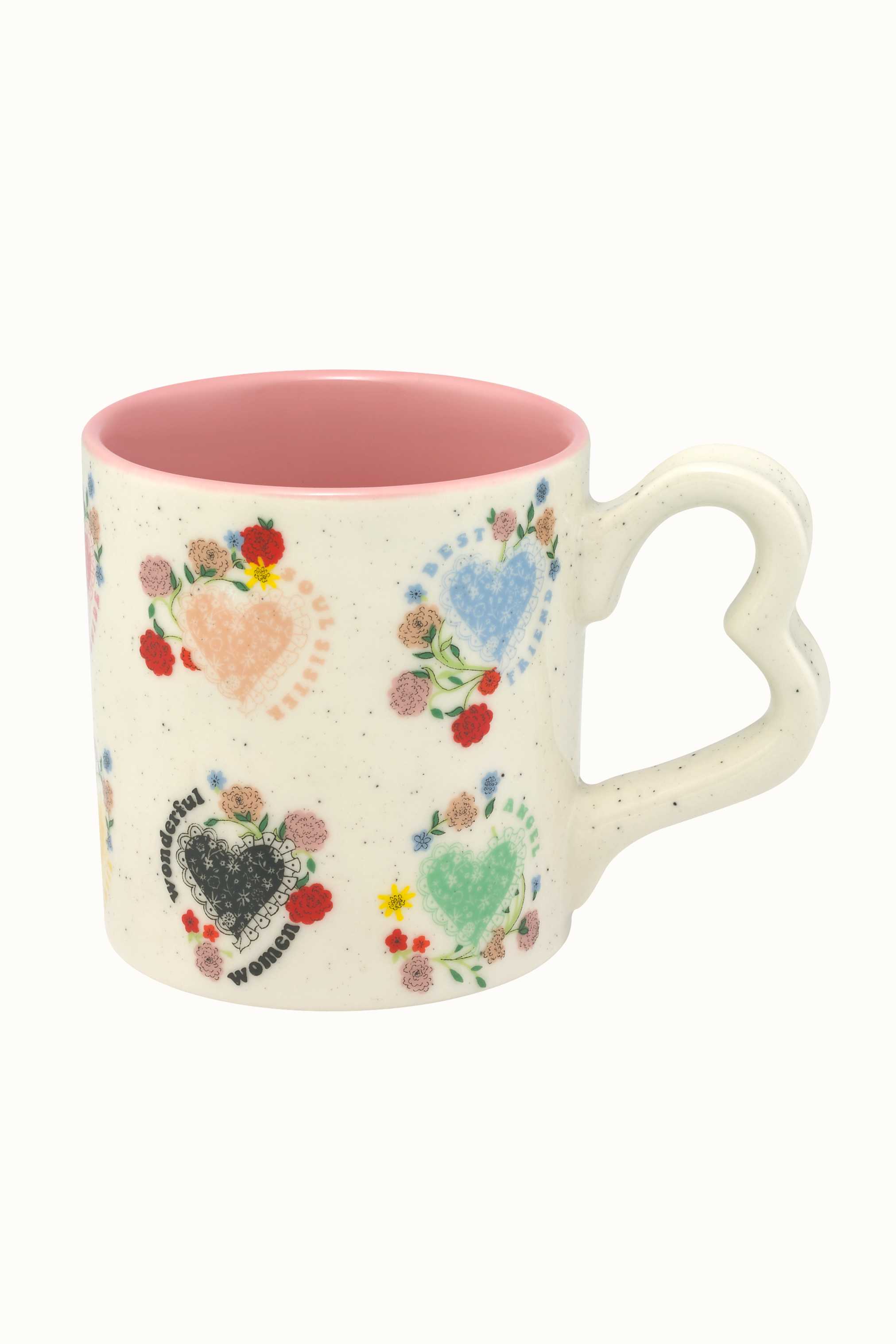 Love Mug Frill Heart Flowers