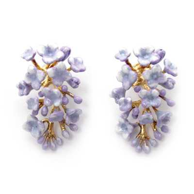 Lilac Earrings ต่างหูไลแลค | GoodAfterNine
