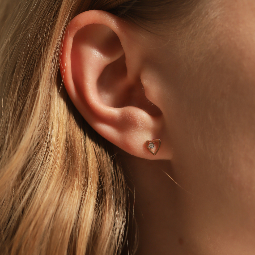 EARRINGS - Heart Diamond