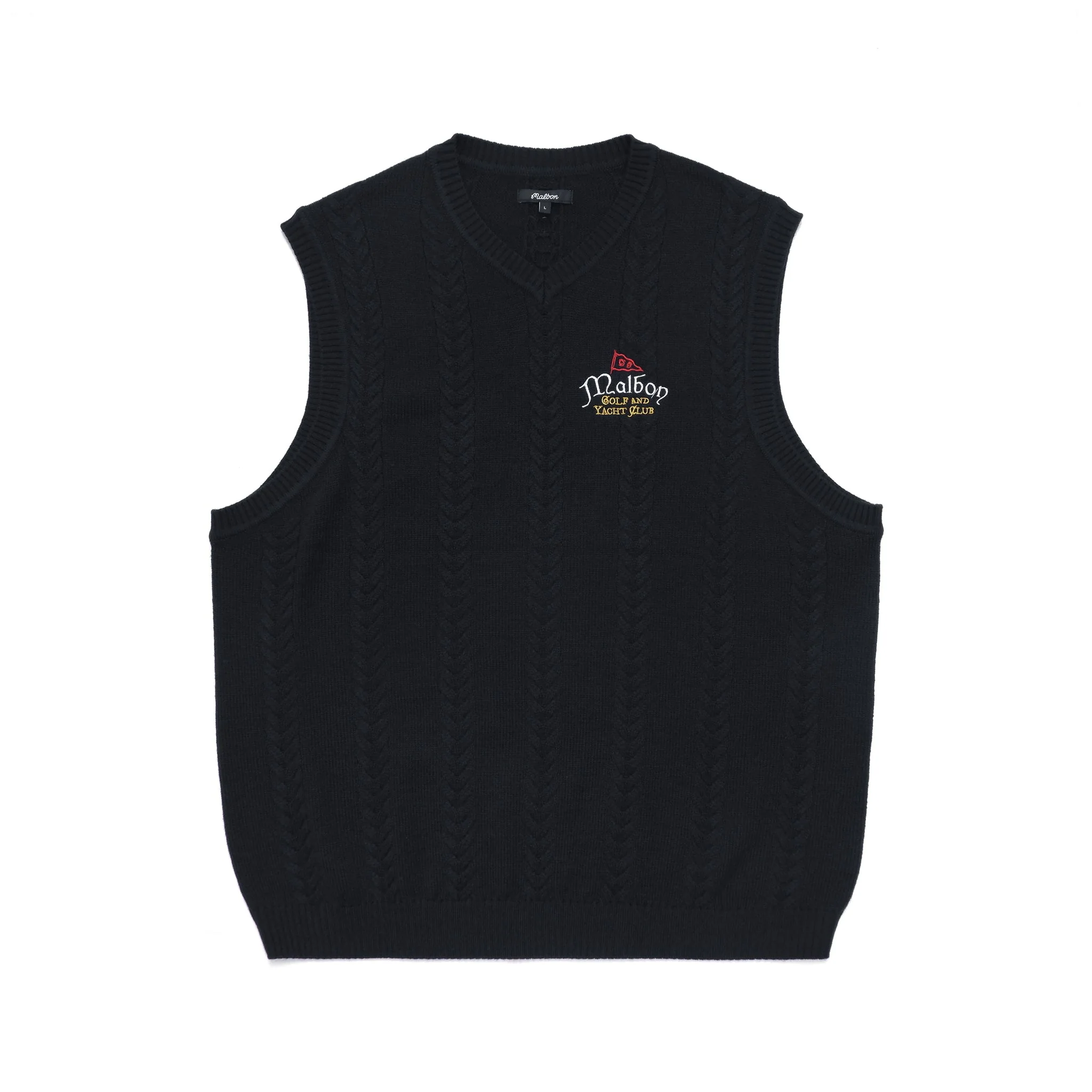 MALBON GOLF YACHT CLUB CABLE KNIT VEST