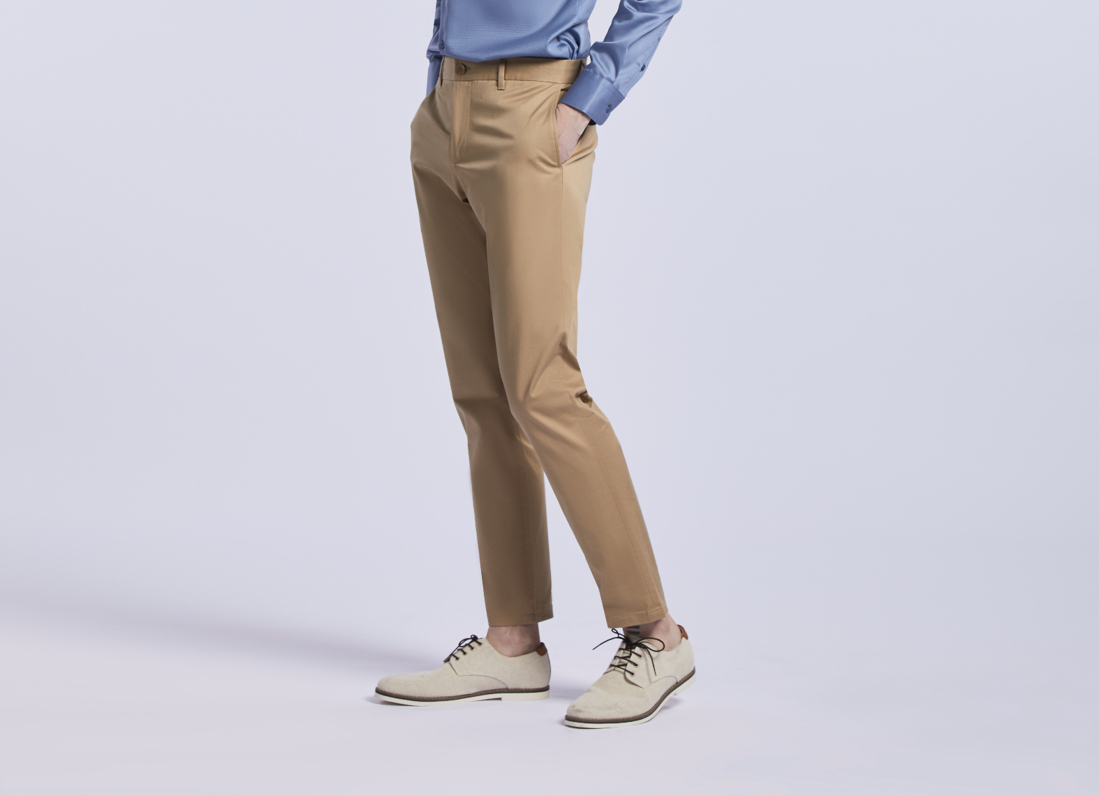 กางเกงชิโน่ (Slim fit) สีกากี  | 03422