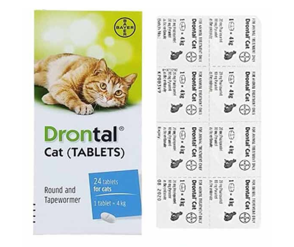 Drontal Cat ยาถ่ายพยาธิแมวสำหรับแมว จำนวน 8  เม็ด