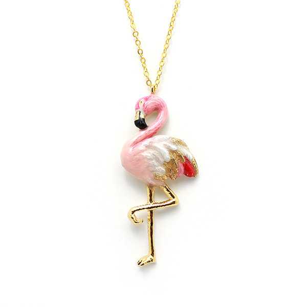 Flamingo Necklace สร้อยคอฟลามิงโก้ | GoodAfterNine