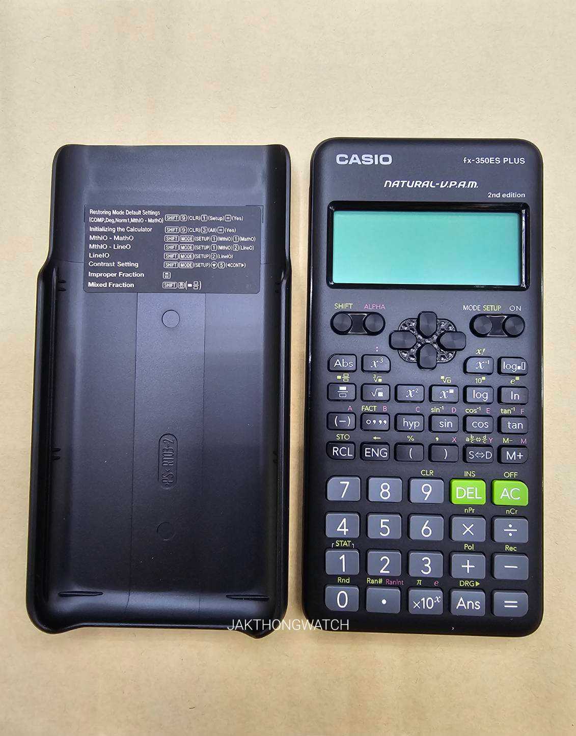 CASIO เครื่องคิดเลขวิทยาศาสตร์ รุ่น FX-350ES PLUS สีดำ (แท้💯%+ประกันศูนย์ 1 ปี)