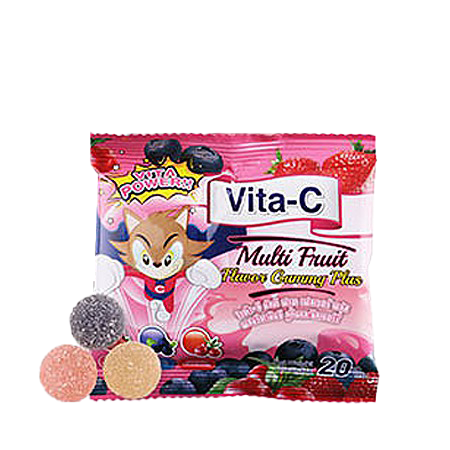 Vita C Gummy Multi Fruit ไวต้า ซี มัลติ ฟรุต เฟลเวอร์ ผสมวิตามินซี เยลลี่มีประโยชน์