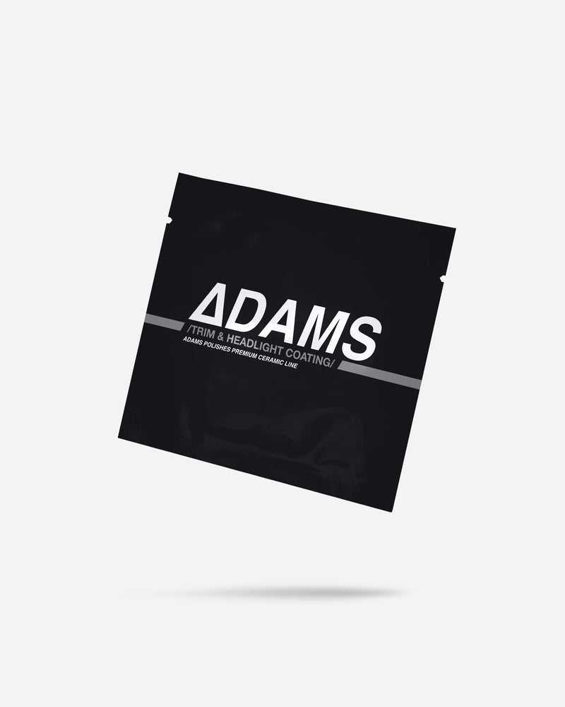 Adam's Ceramic Trim & Headlight Coating Wipe (1 ซอง) แผ่นเช็ดทำความสะอาด+เคลือบพลาสติกสีดำและไฟหน้า