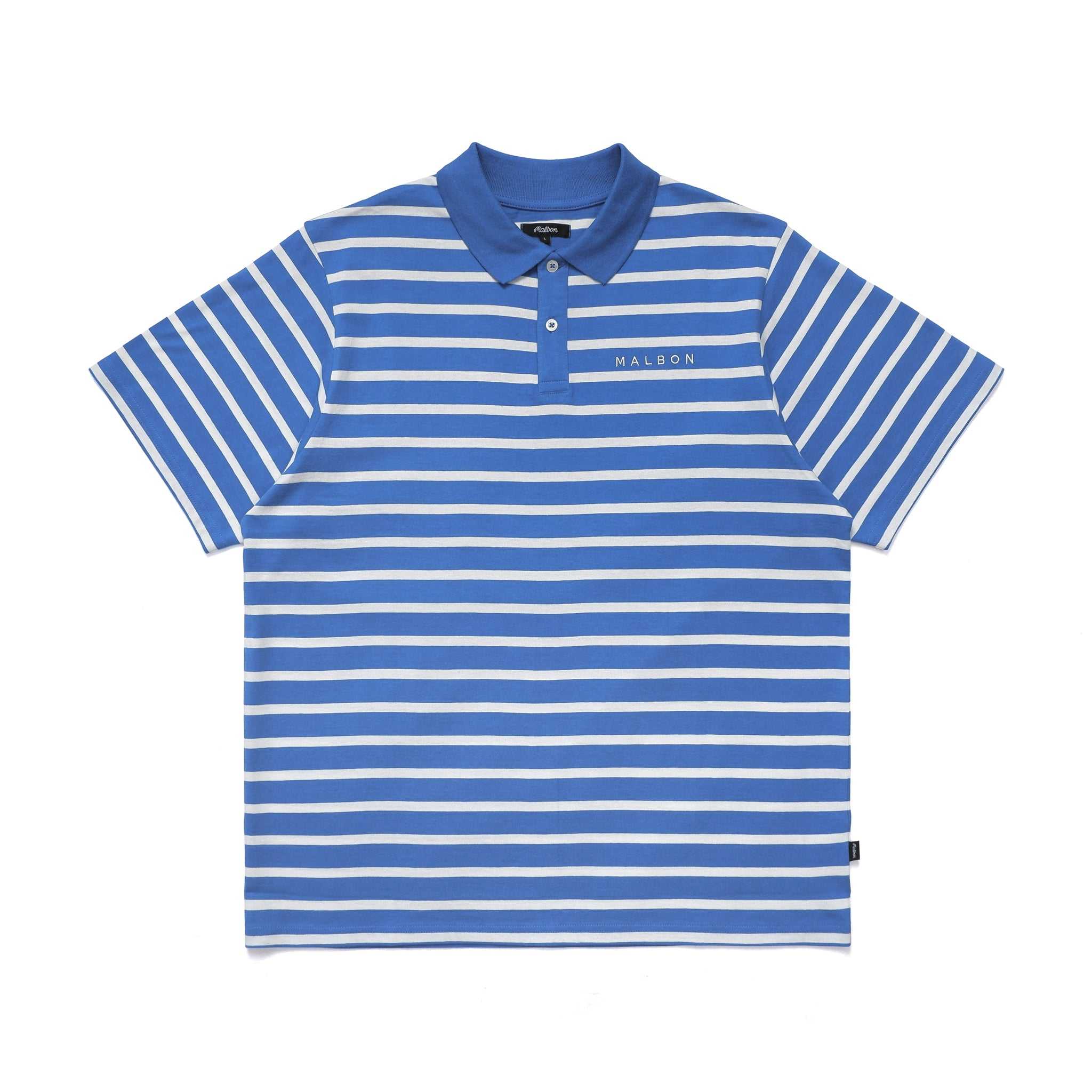 MALBON GOLF MANTIS STRIPED POLO