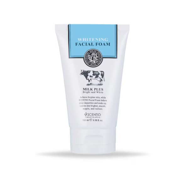 (ส่งต่อ) โฟมล้างหน้า BEAUTY BUFFET SCENTIO MILK PLUS WHITENING Q10 FACIAL FOAM (100 ml.)