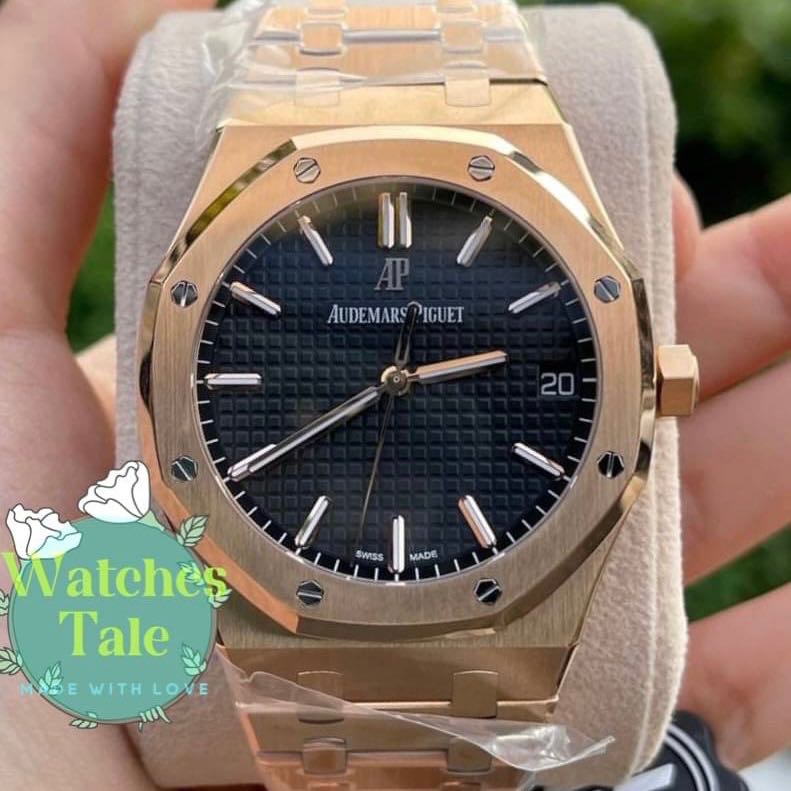 Audemars Piguet AP Royal Oak Selfwinding Rose Gold Black Dial 41mm. 15500OR.OO.1220OR.01 ZF
