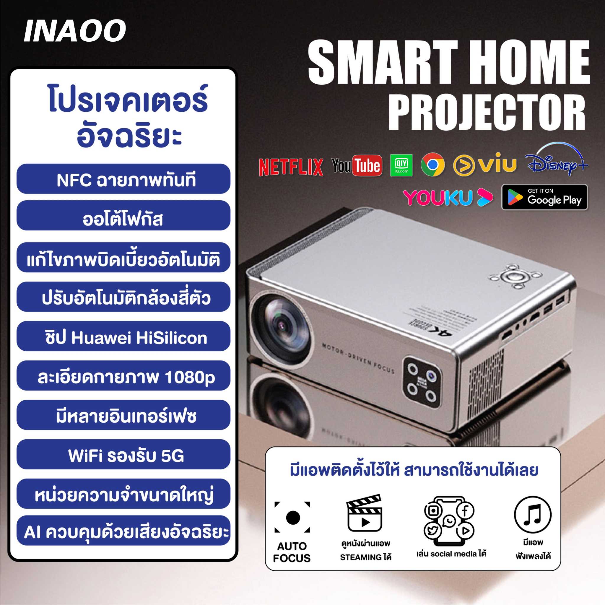 โปรเจกเตอร์ mini,สมาร์ทโปรเจคเตอร์ ,projector，ขนาดเล็กพกพา โปรเจคเตอร์ โทรศัพท์มือถือ โปรเจคเตอร์โท