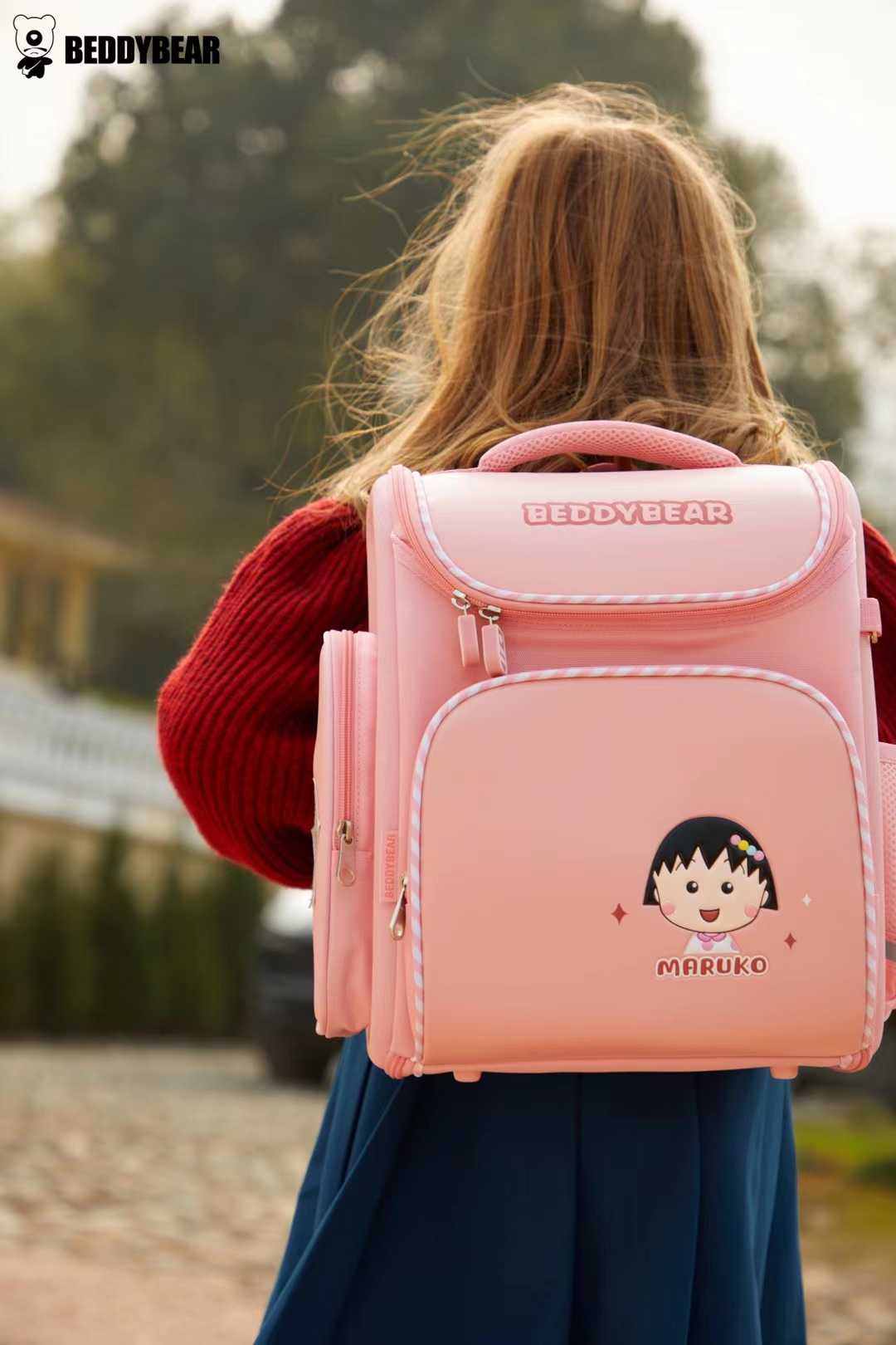 BeddyBearXMaruko เบ็ดดี้แบร์ PIPI Collection กระเป๋าสะพายหลัง กันน้ำ ซิปรอบ BB110MRK-002