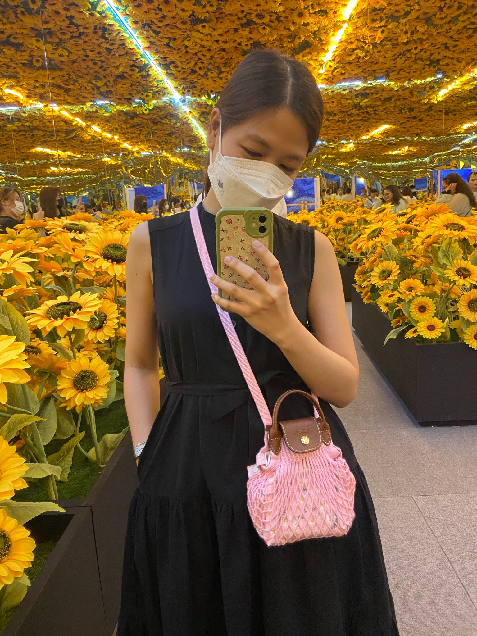 Bag in Bag กระเป๋าไส้ในไซส์ XS  Daisyชมพู🌸📌pre-orderจัดส่ง 7-10วันหลังจากกดสั่ง