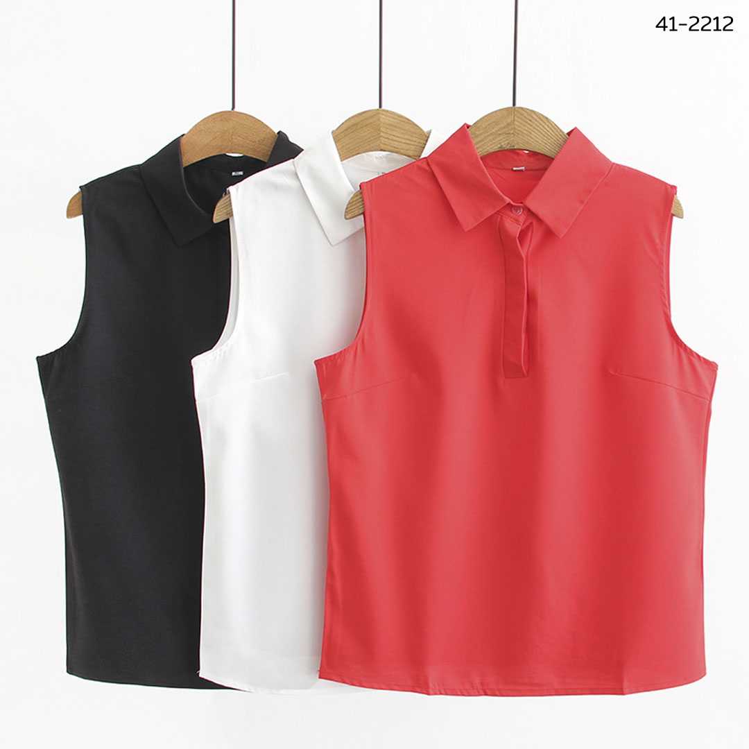 41-2212 เสื้อแขนกุดคอปก
