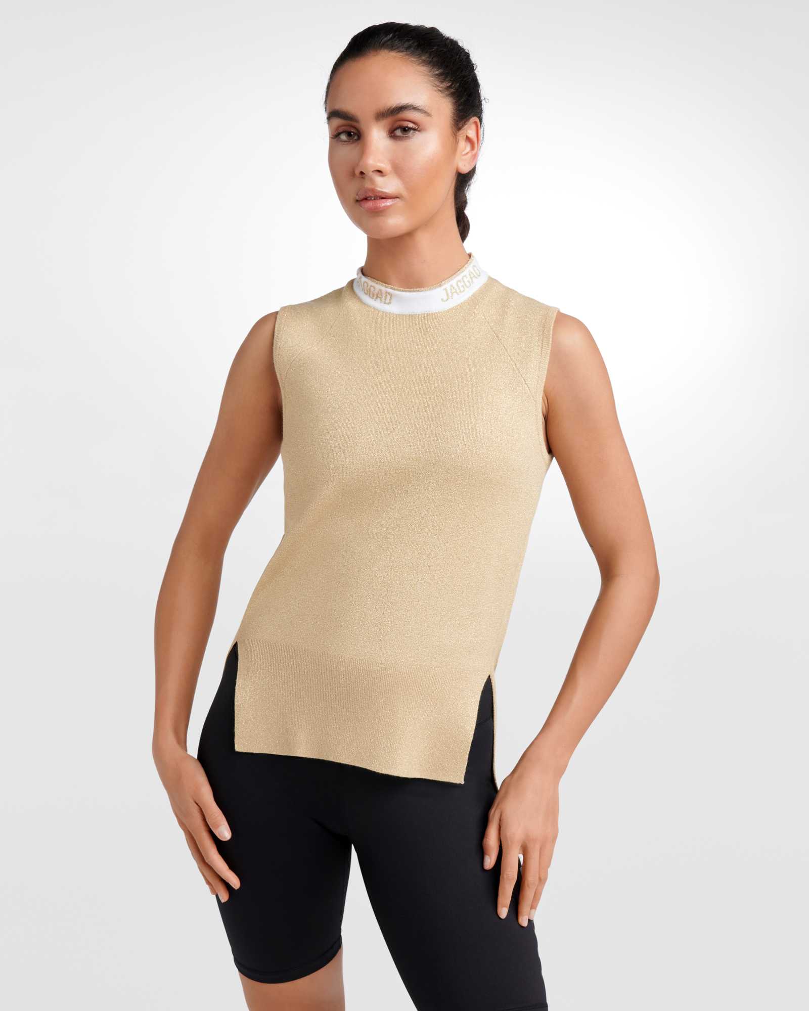 Portland Sleeveless Metallic Knit Top