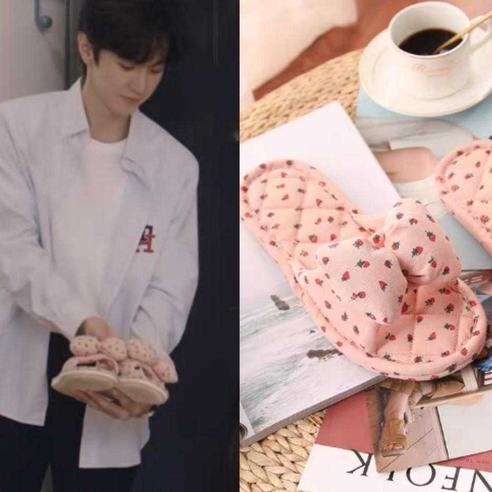 Pre-Order | รองเท้าแตะสตอเบอรี่ซางจื้อ  #แอบรักให้เธอรู้ #HiddenLove
