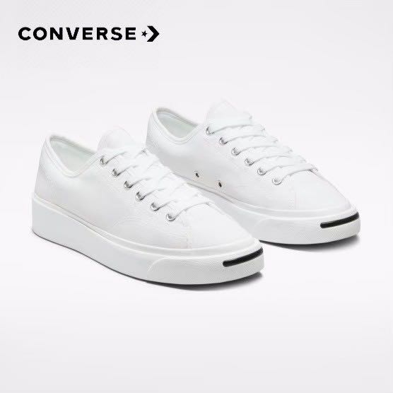รองเท้าผ้าใบพื้นสูง CONVERSE JACK JP JACKIE TEXTURED OX WHITE