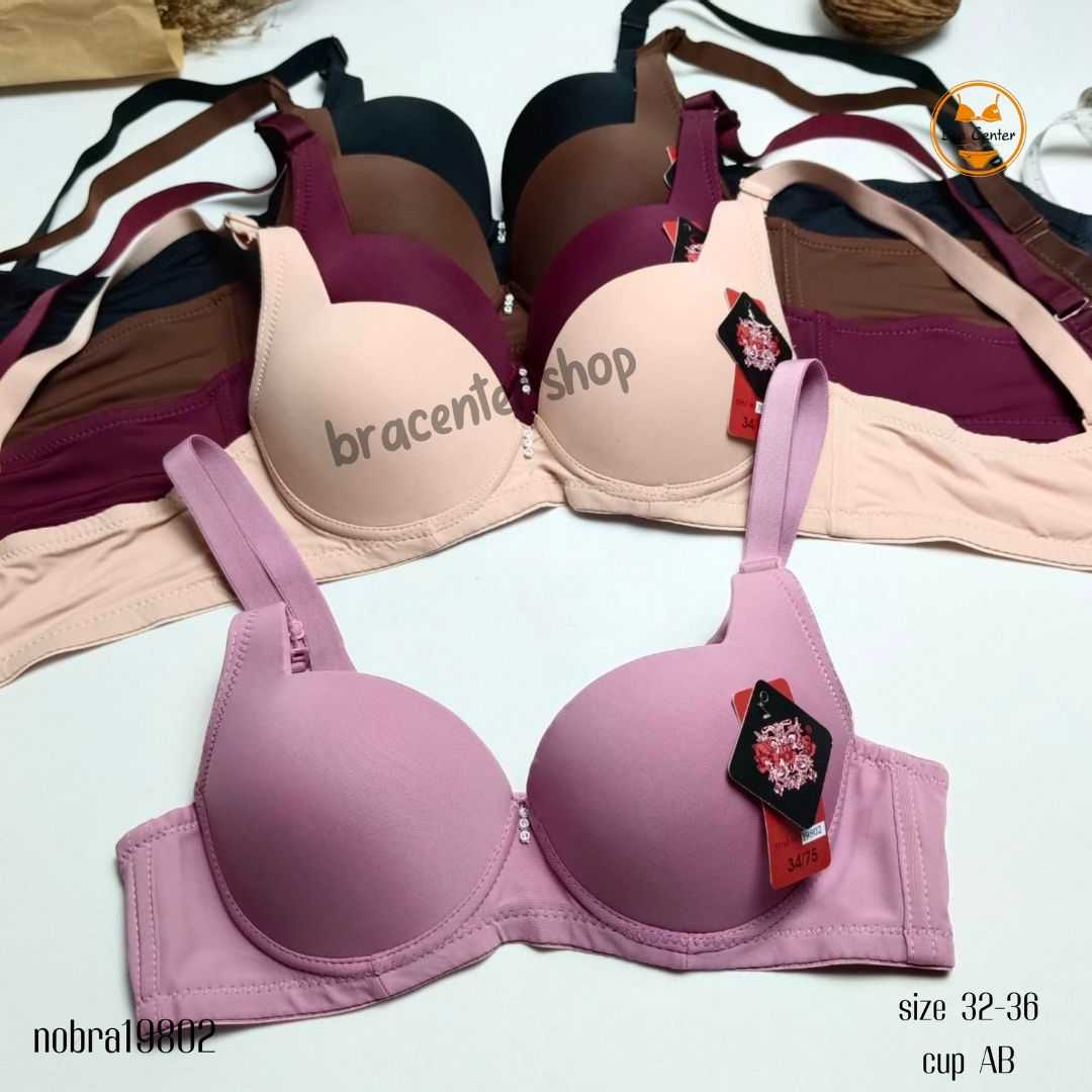 เสื้อชั้นในผู้หญิง ชุดชั้นใน เสื้อในดันทรง ฟองน้ำ Nobra9802 (โนบรา)