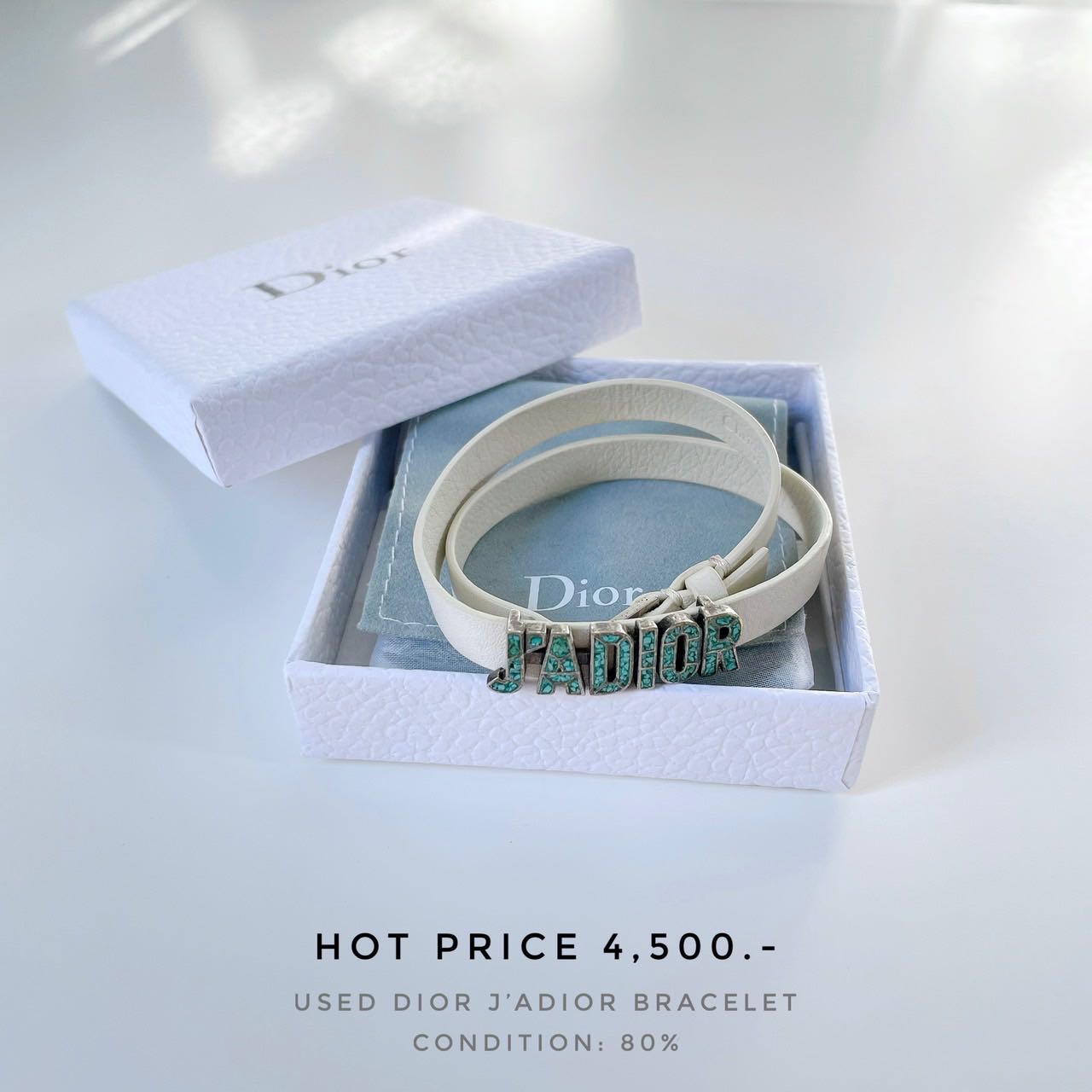 USED DIOR J’ADIOR DOUBLE TOUR BRACELET 