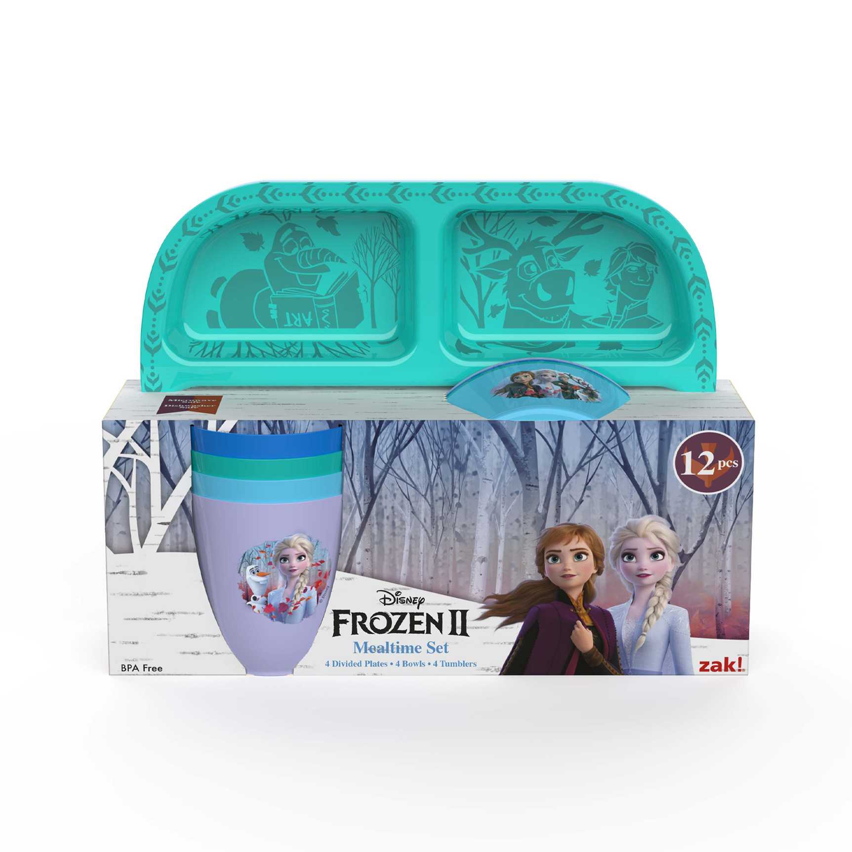 Disney Frozen II Mealtime Set 4 Plates ,4 Bowls ,4 Tumblers เซ็ตรับประทานอาหาร 12ชิ้น ลายโฟรเซ่น