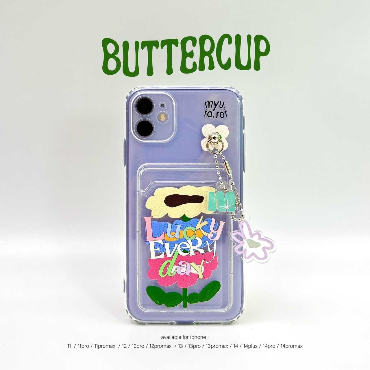 iPhone case with card holder - Buttercup