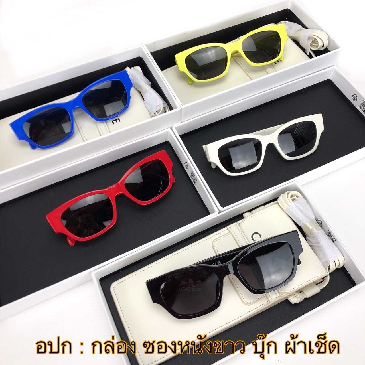 📌(ทักเชทก่อนสั่งซื้อ)     New แว่น​ Celine sunglasses พร้อมซองหนังสีขาว/สะพายได้