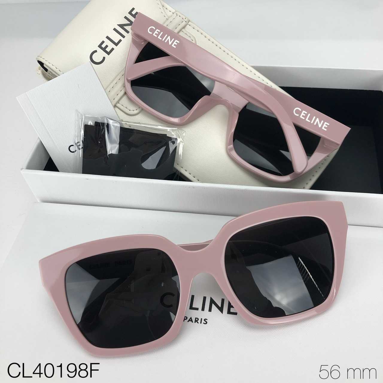 📌(ทักเชทก่อนสั่งซื้อ)   New แว่น​ Celine sunglasses พร้อมซองหนังสีขาว/สะพายได้