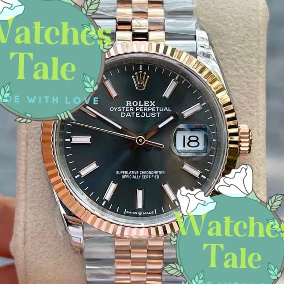 Rolex Datejust 36 18k Rose Gold Rhodium Gray Dial Jubilee Ref.126231 VSF