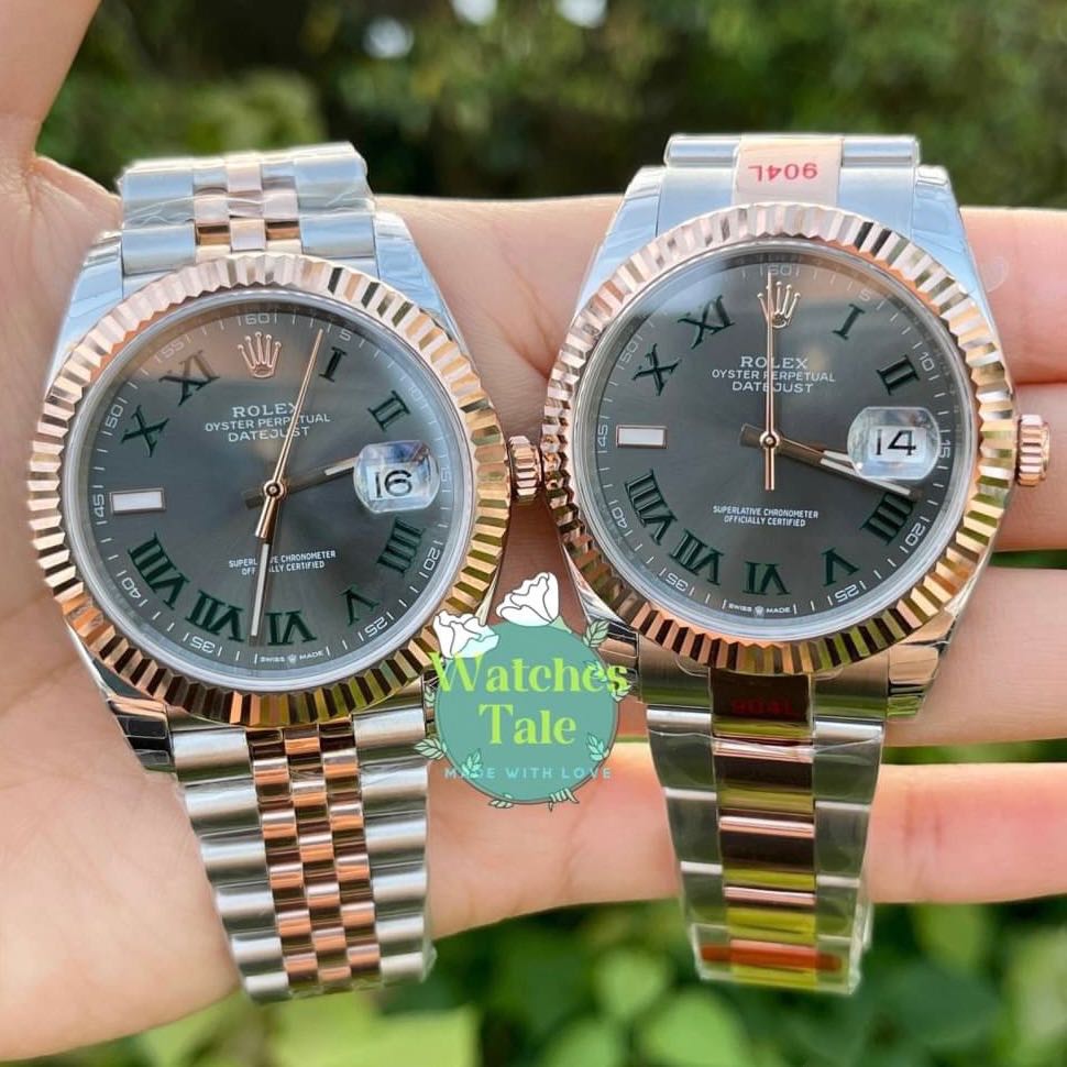 Rolex Datejust Wimbledon 41 Everose Oyster Rolesor Slate Grey Roman Dial 41 mm. EW