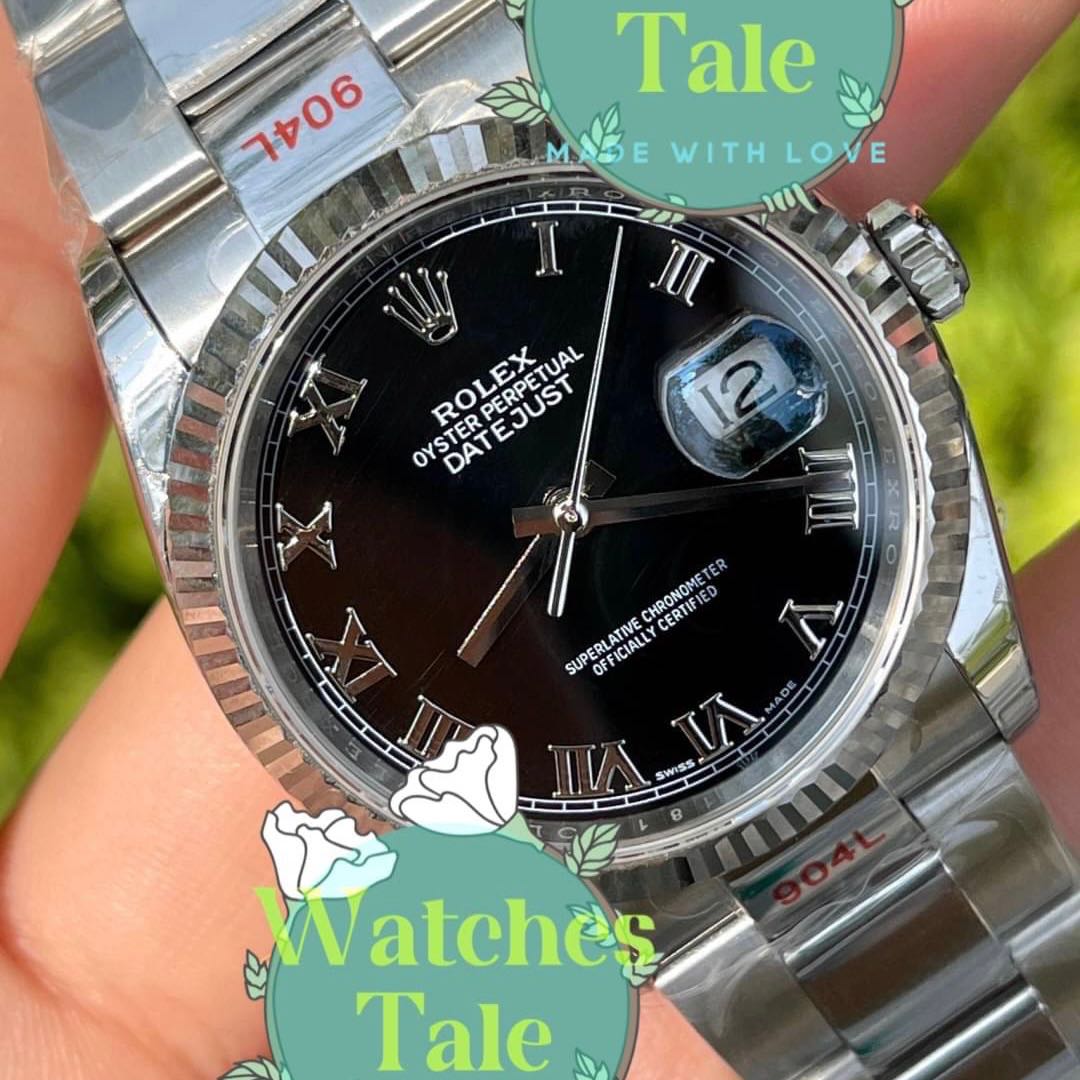 Rolex Datejust Roman Black Dial 36mm. Oyster Ref.116234 EW