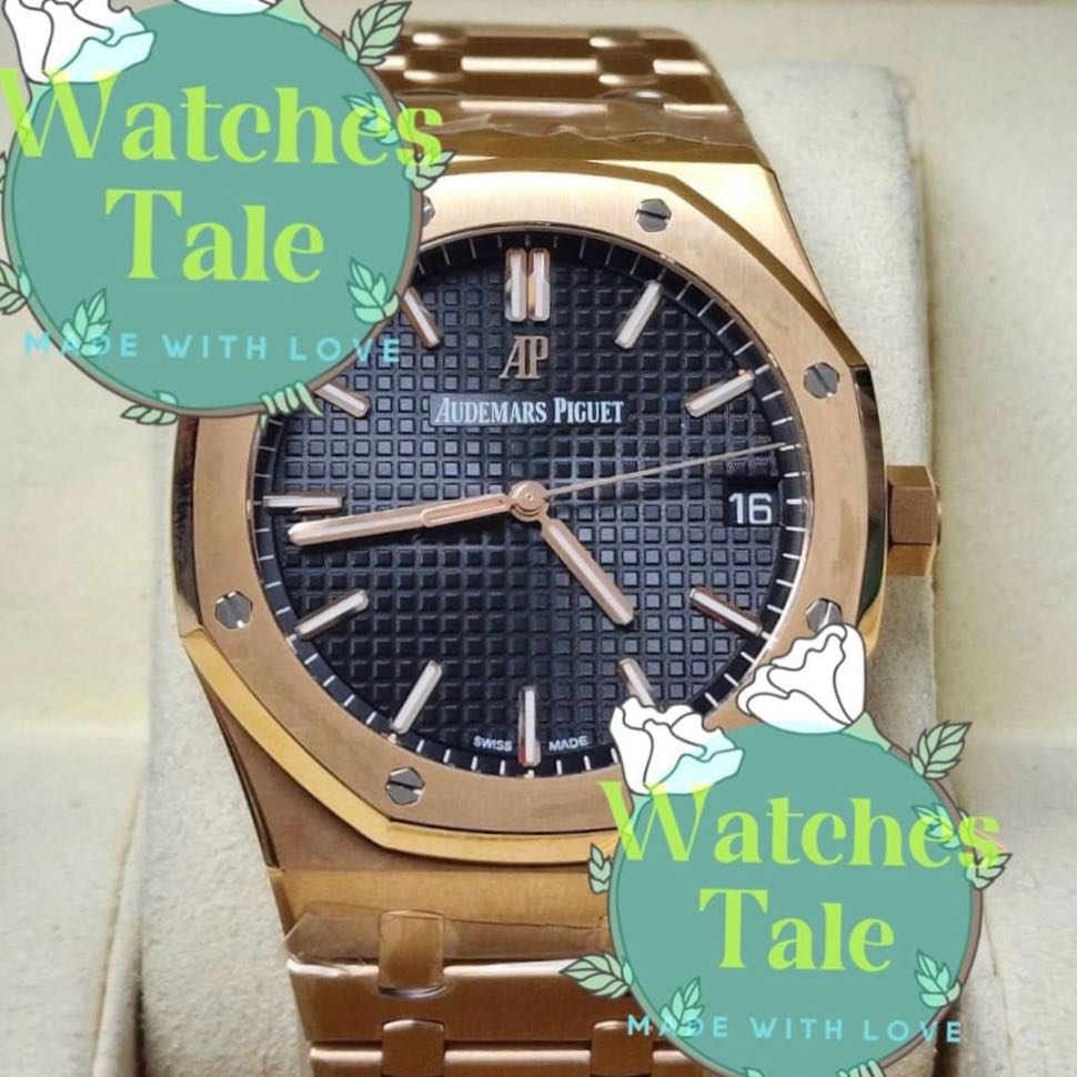 Audemars Piguet AP Royal Oak Selfwinding Rose Gold Black Dial 41mm. 15500OR ZF