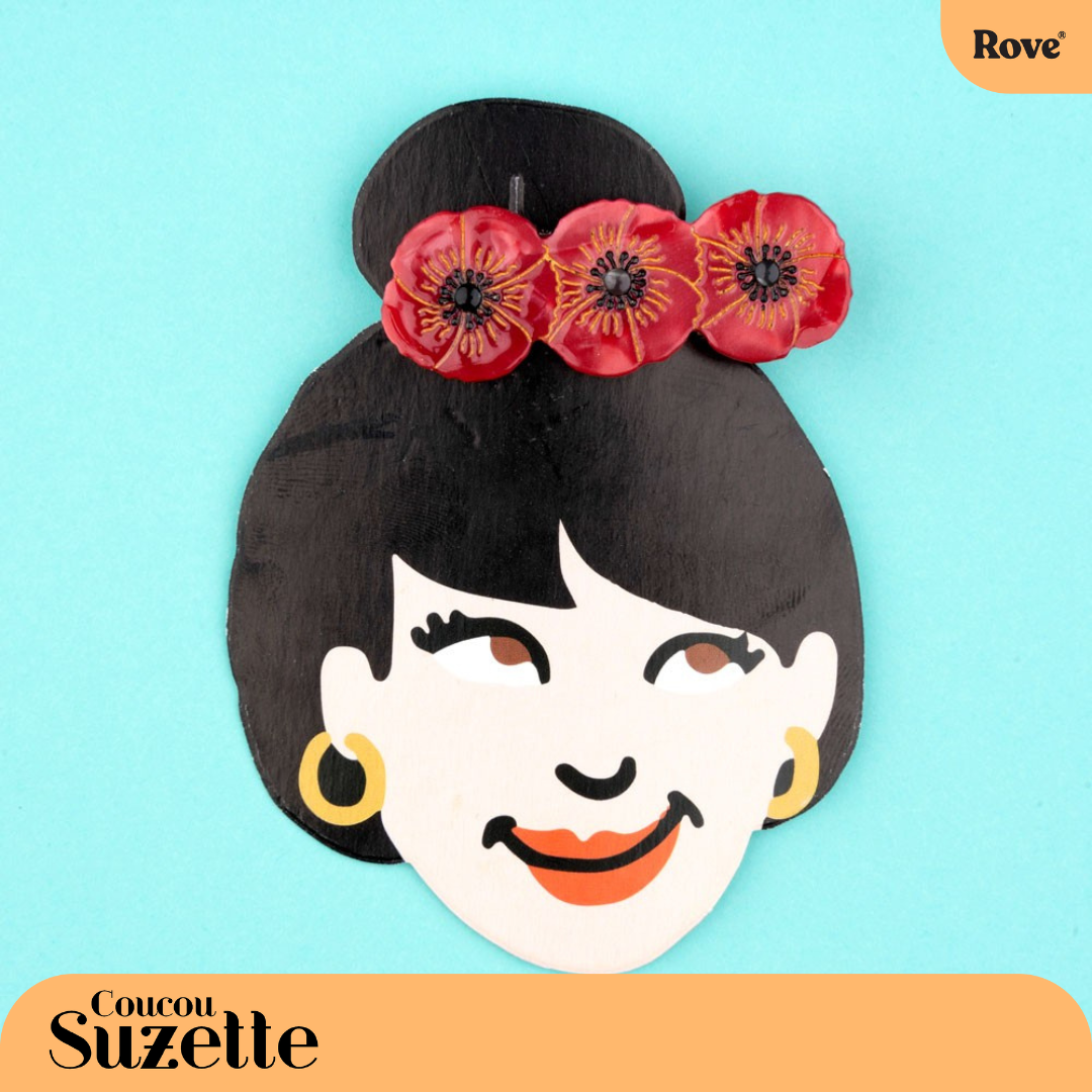 Coucou Suzette Hair Clip - Poppy