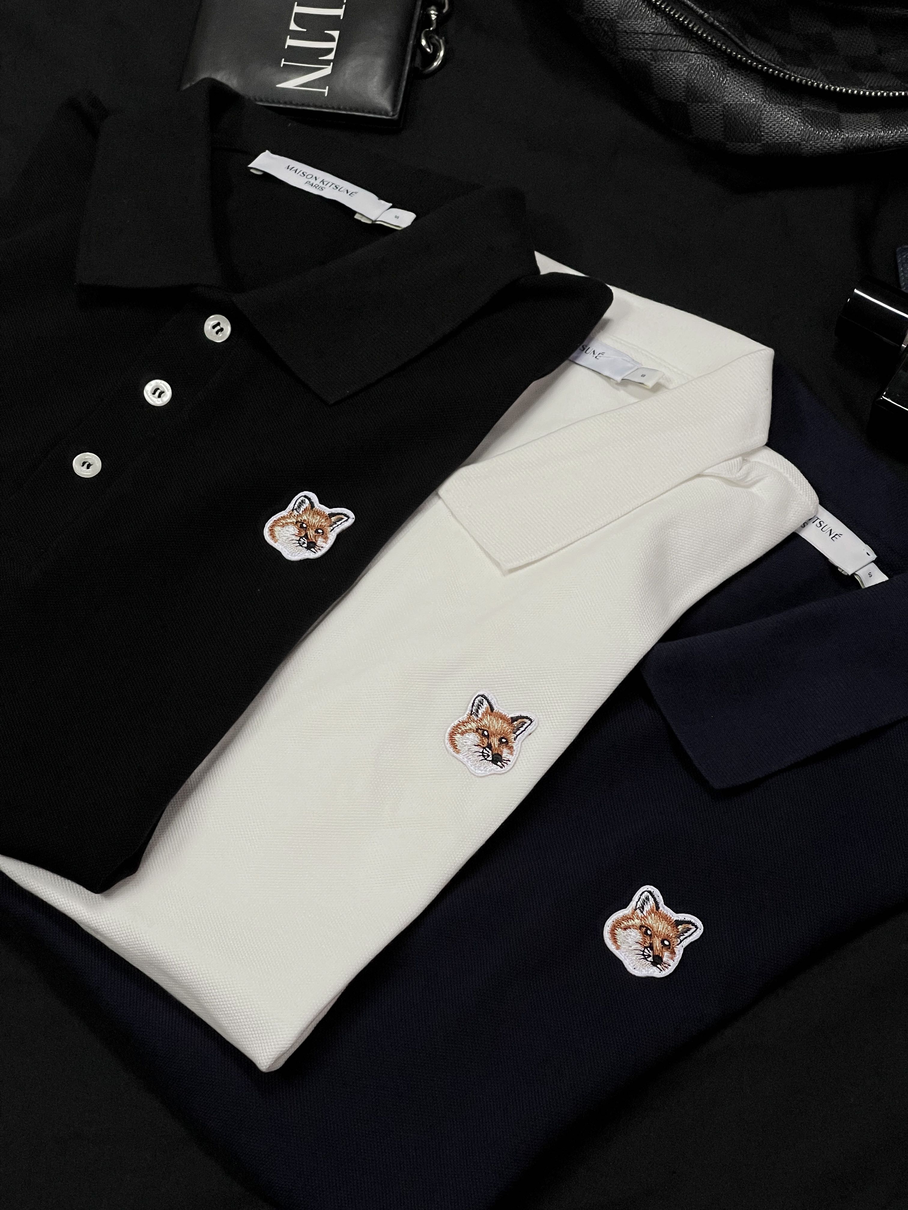 Maison kitsune fox polo