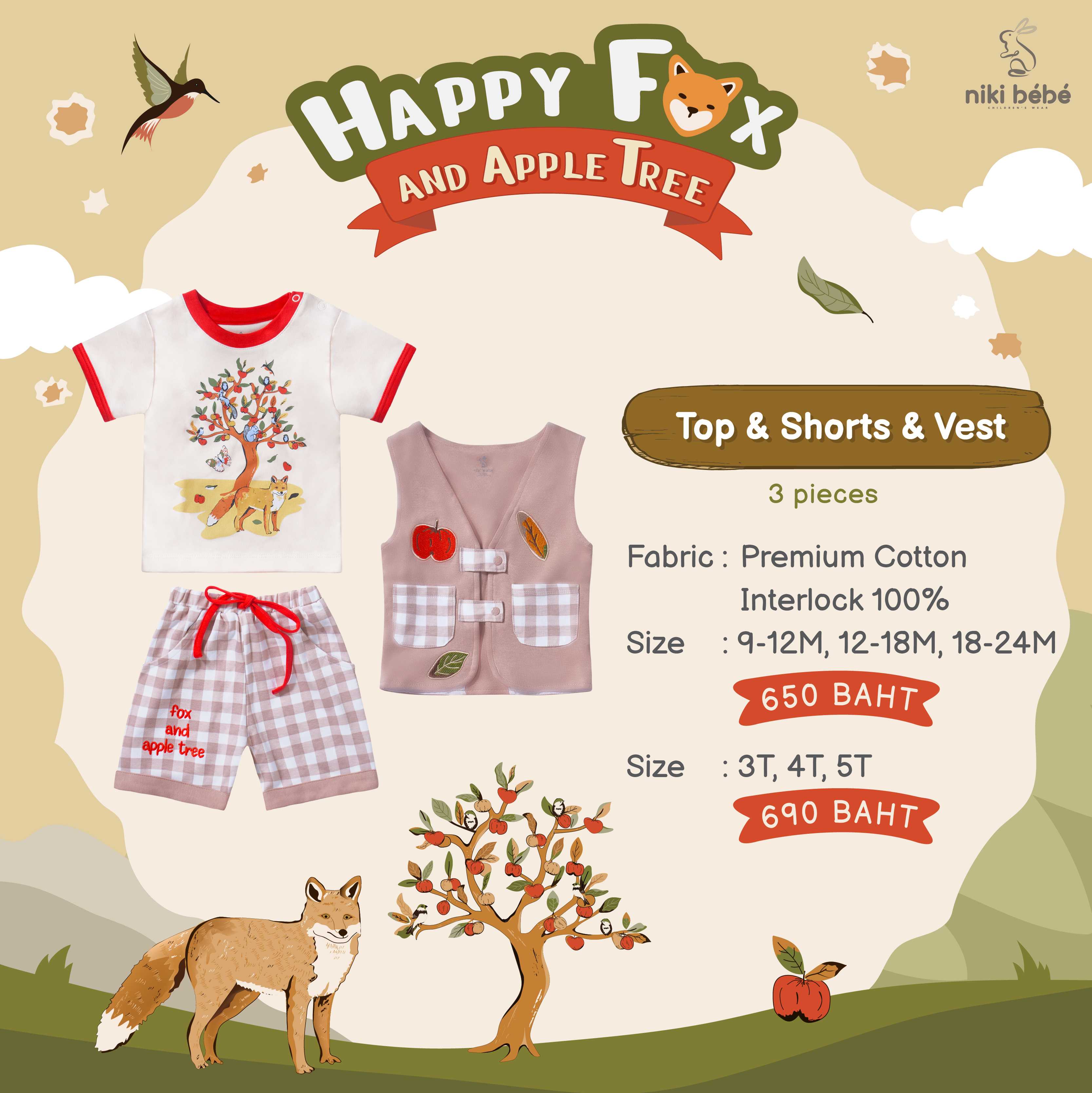 Happy Fox 01 - Top & Shorts & Vest