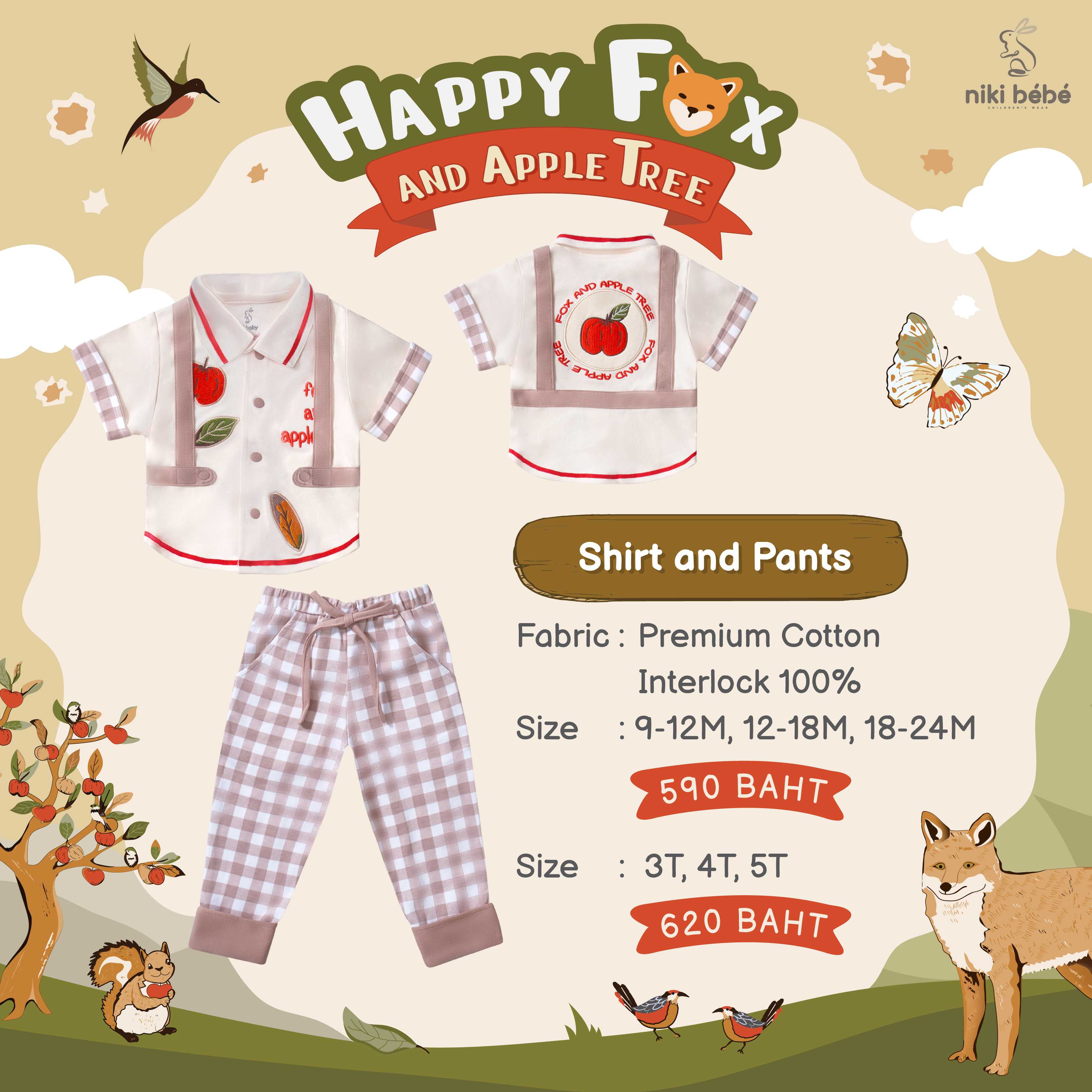 Happy Fox 03 - Shirt & Pants