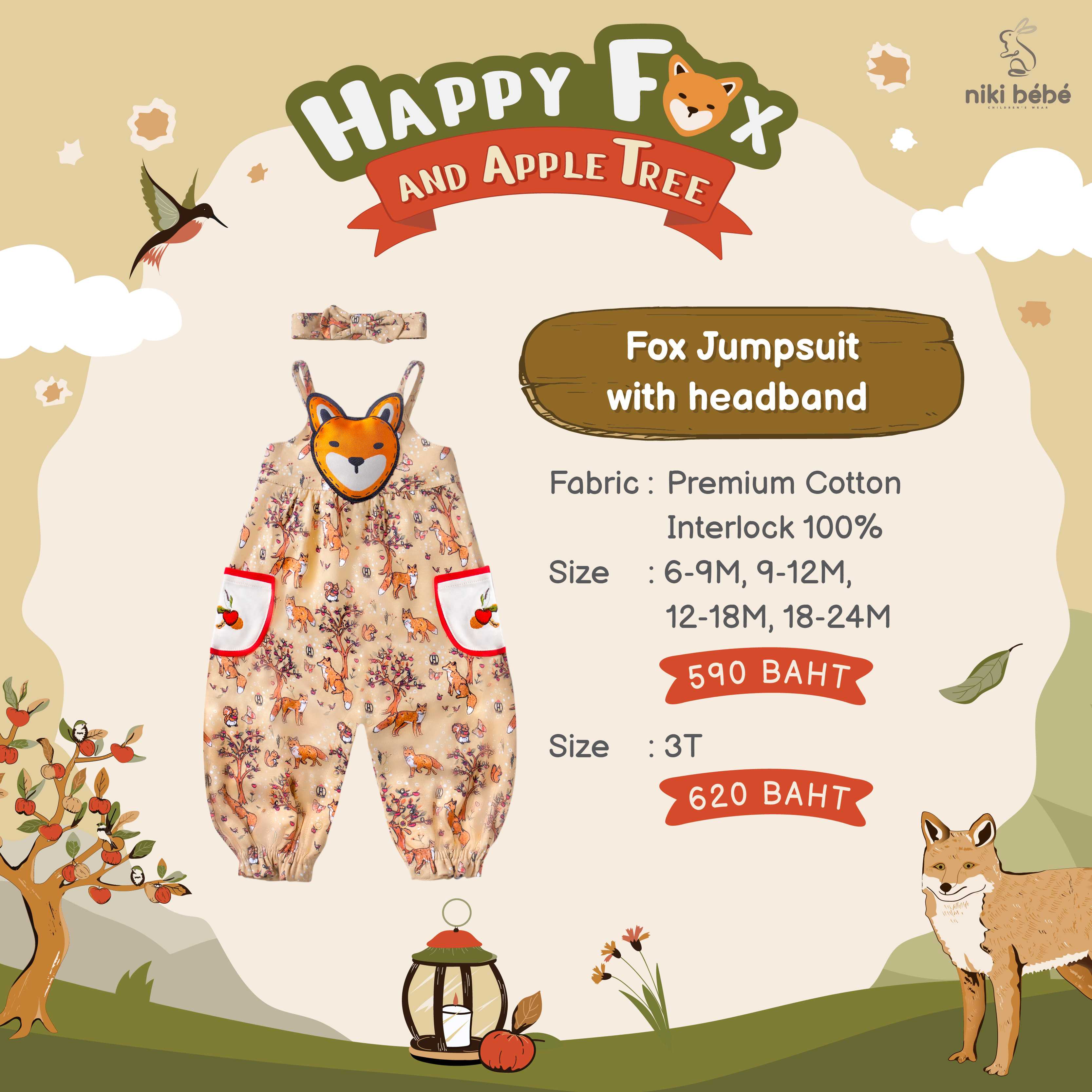 Happy Fox 05 - Jumpsuit with Headband