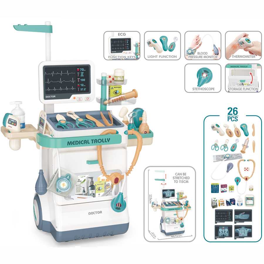 Doctor Medical Game Set (26 pcs.) 🔹กล่องบรรจุบุบ🔹 ของเล่นเด็ก คลินิก คุณหมอ