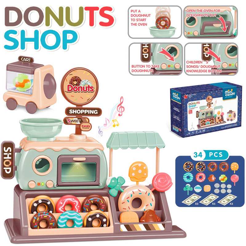 Home Supermarket ร้านโดนัท 🔹กล่องบรรจุบุบ🔹 ของเล่นเด็ก ซูเปอร์มาร์เก็ต