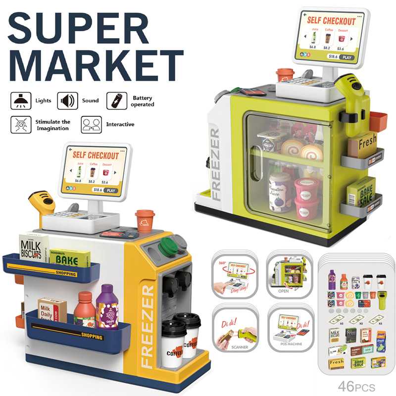 Home Supermarket (46 pcs.) 🔹กล่องบรรจุบุบ🔹 (ชุดเล็ก) ของเล่นเด็ก ซูเปอร์มาร์เก็ต