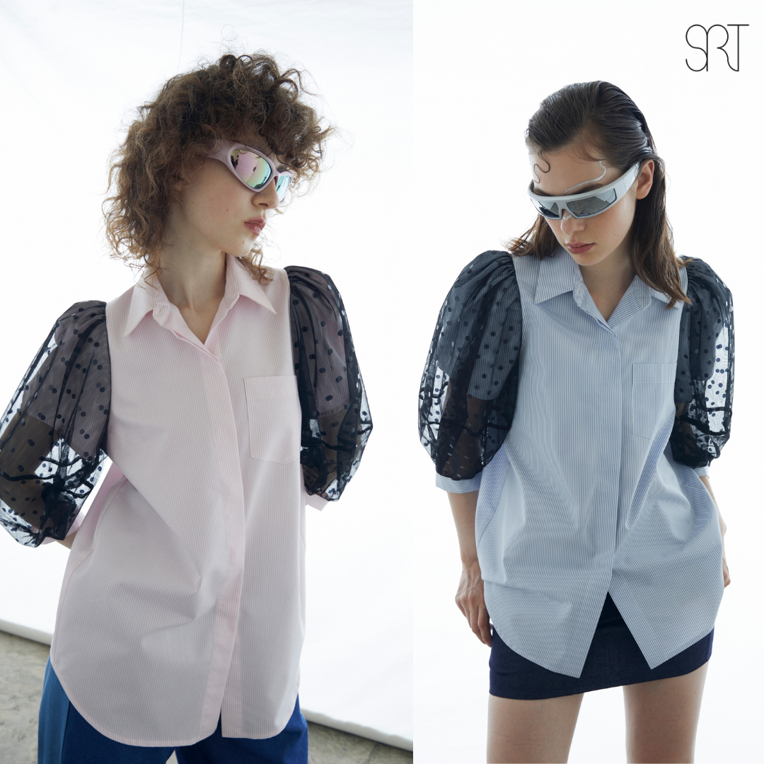 The SRT X10 Mesh Puff Sleeve Shirt (TOP / เฉพาะเสื้อ)