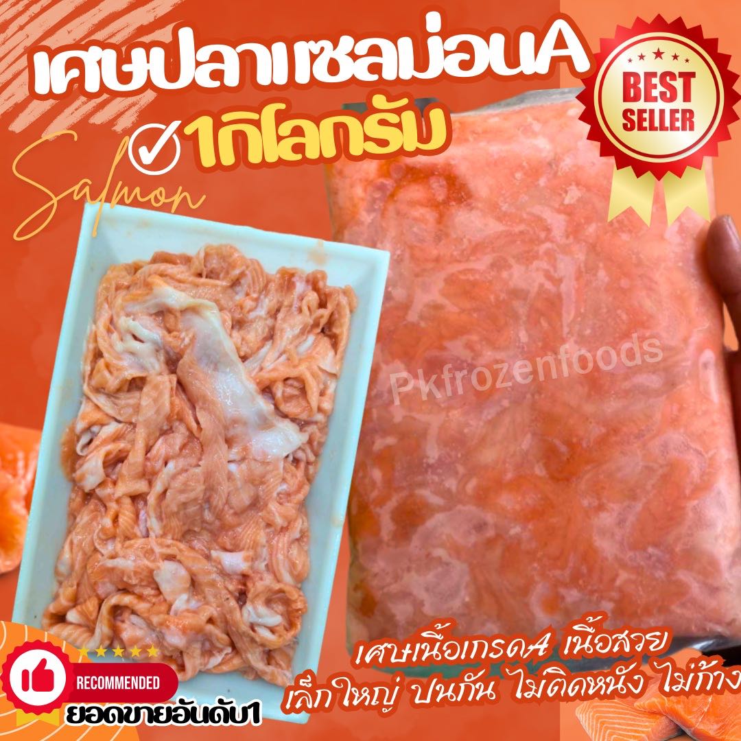 เศษปลาแซลม่อนปาดBK 1kg.