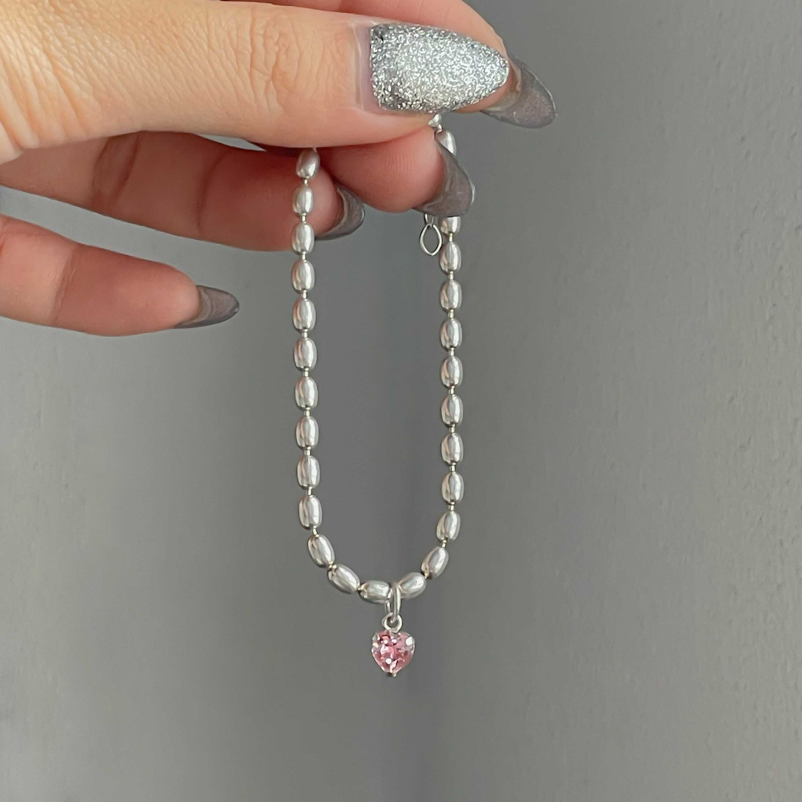 Oval chain bracelet (customized) - แจ้งแบบจี้ที่ช่องโน๊ต ⭐️