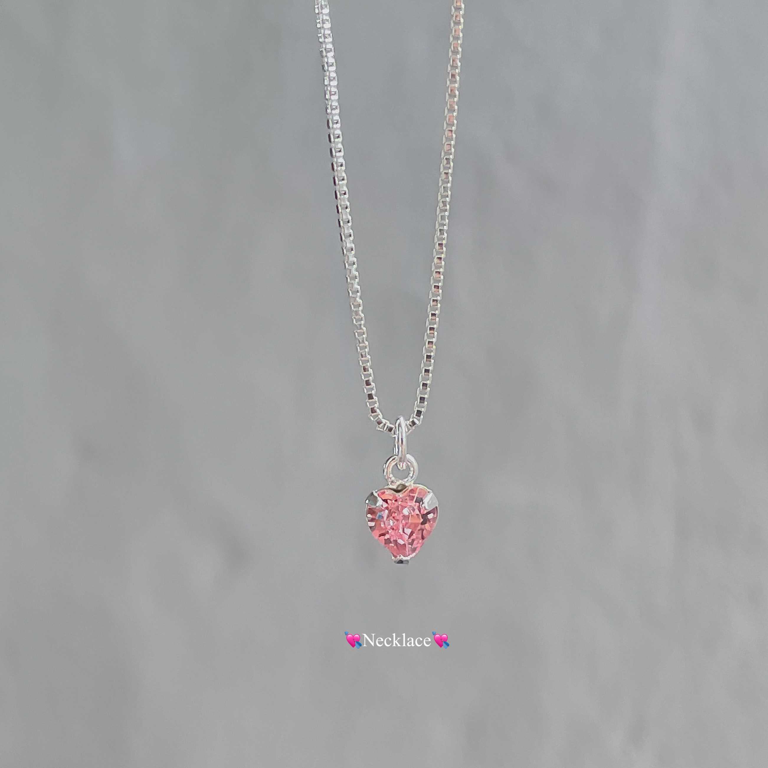 Light rose heart necklace 🎁Free gift box🎁