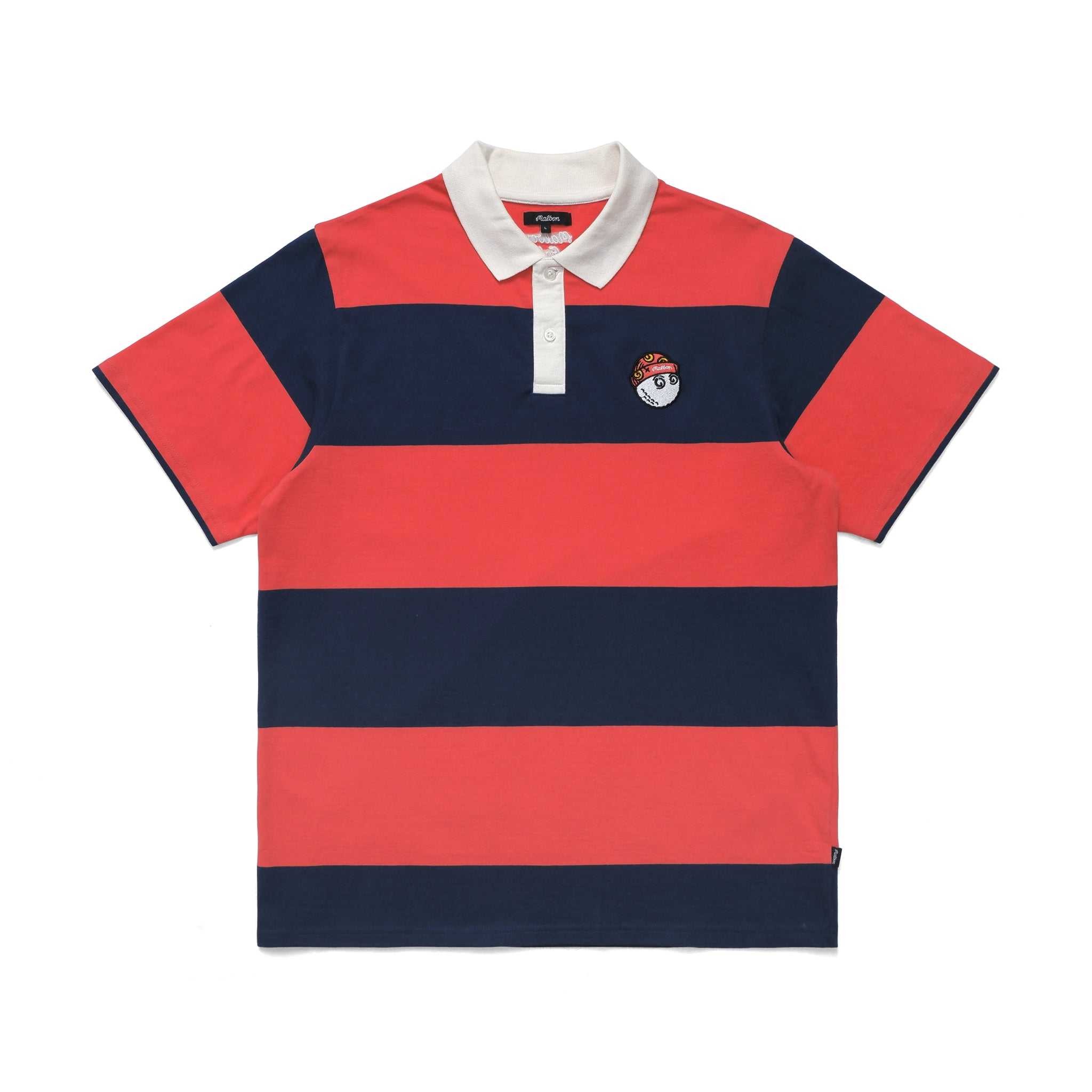 MALBON GOLF WIZ STRIPED POLO
