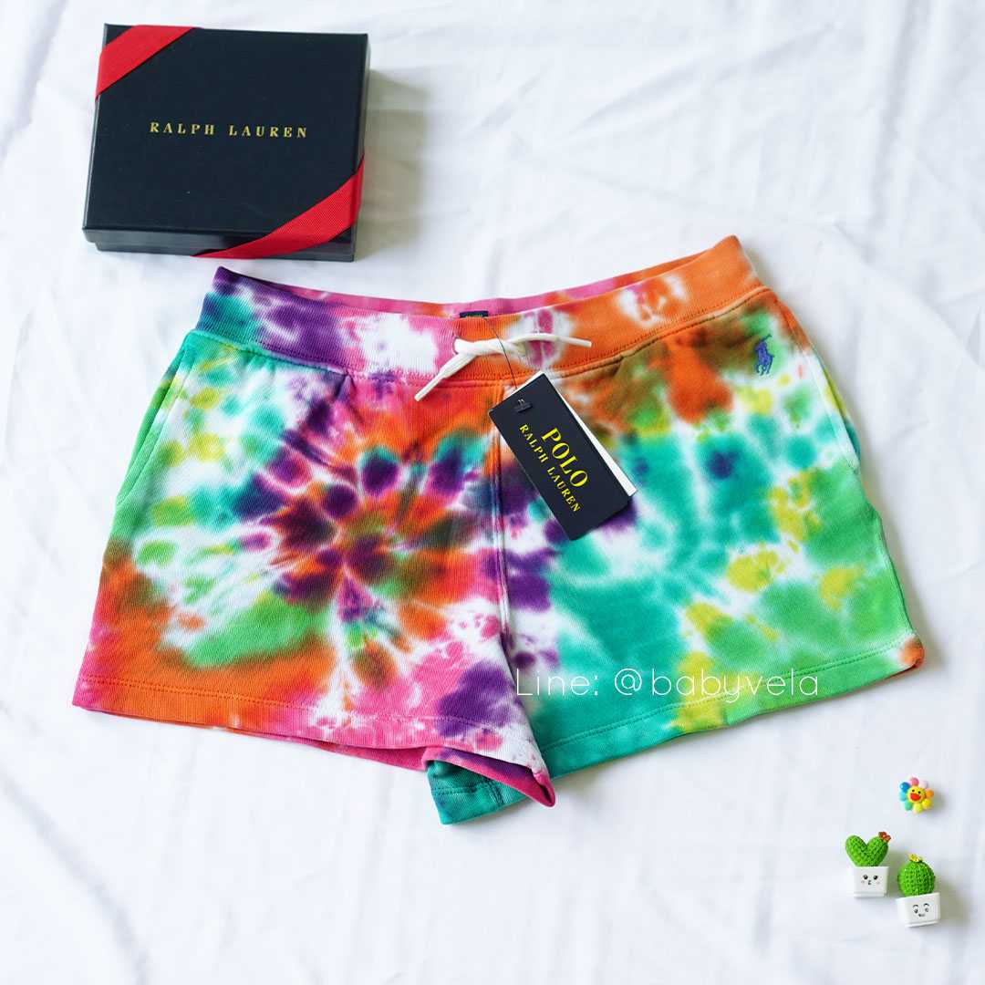 Girls Tie-Dye Cotton Terry Short (Rainbow Tie Dye)