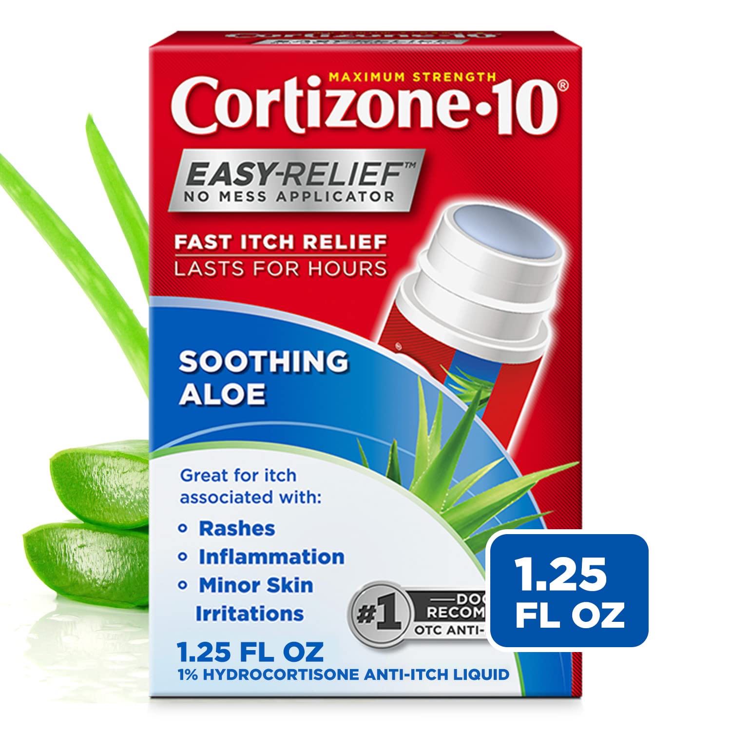 ยาทาแก้คันแก้ผื่นแพ้แบบน้ำ Cortizone-10 Easy Relief Applicator จาก USA