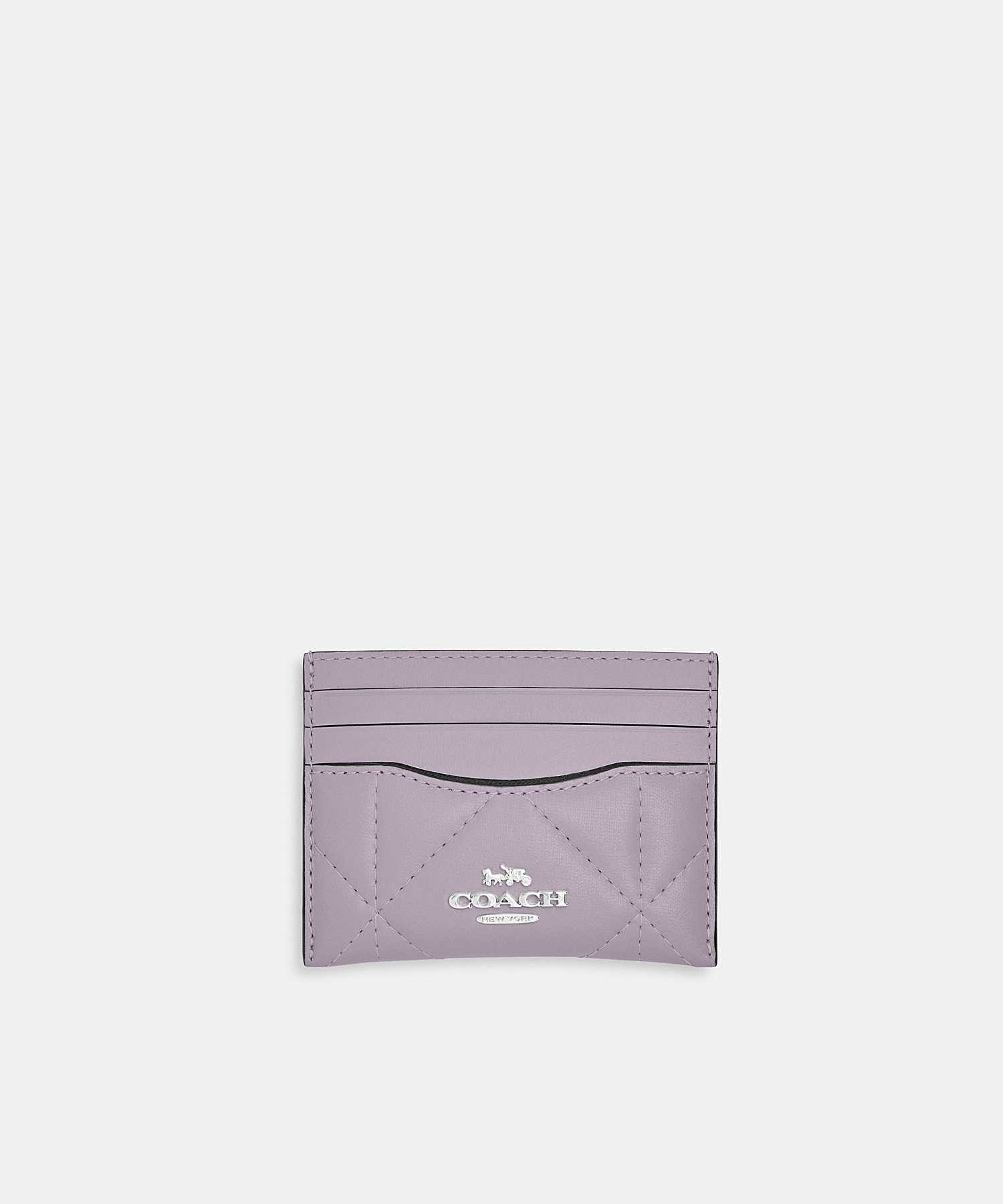 COACH SLIM ID CARD CASE WITH PUFFY DIAMOND QUILTING CJ525 SV/M4