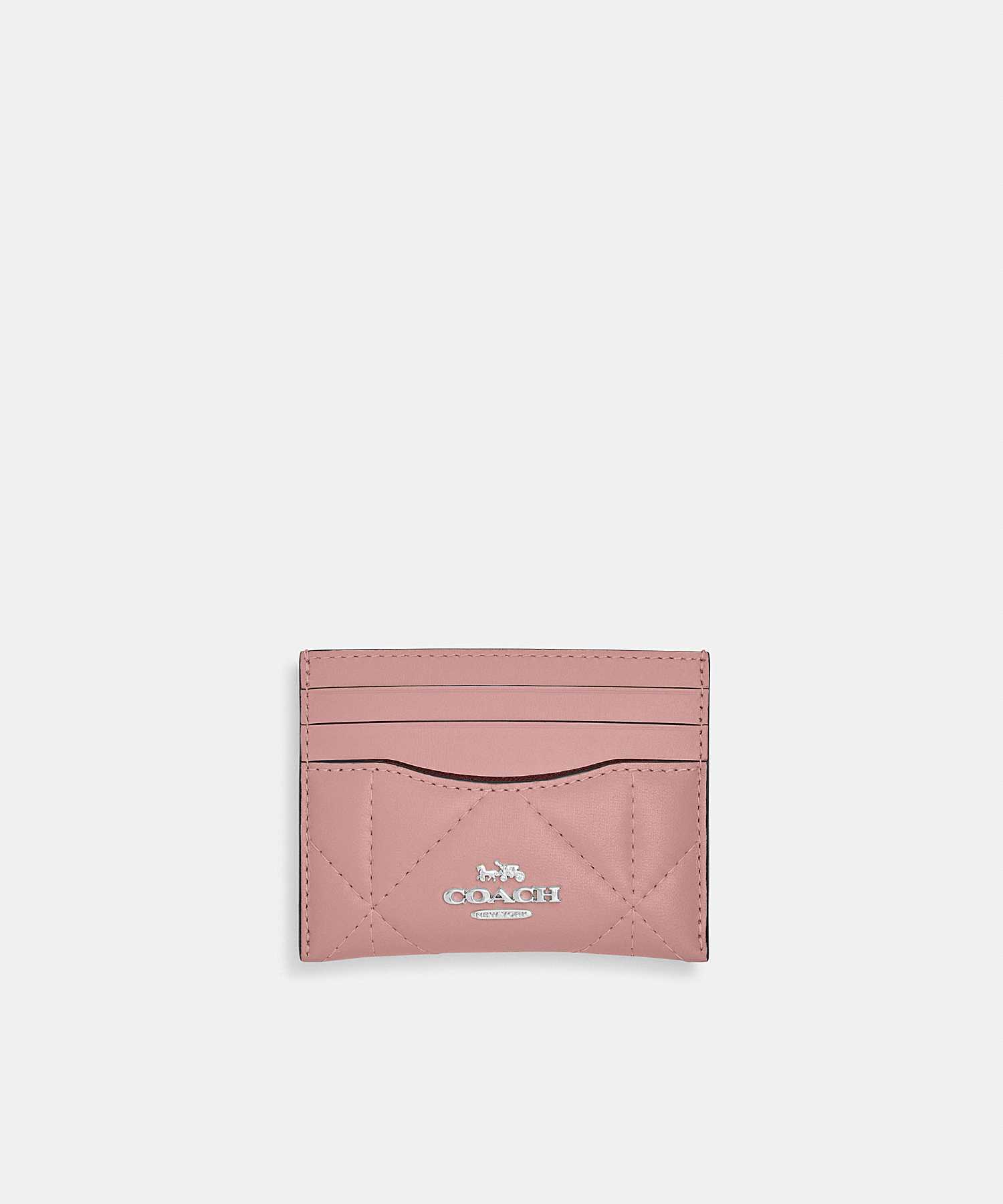 COACH SLIM ID CARD CASE WITH PUFFY DIAMOND QUILTING CJ525 SV/LP