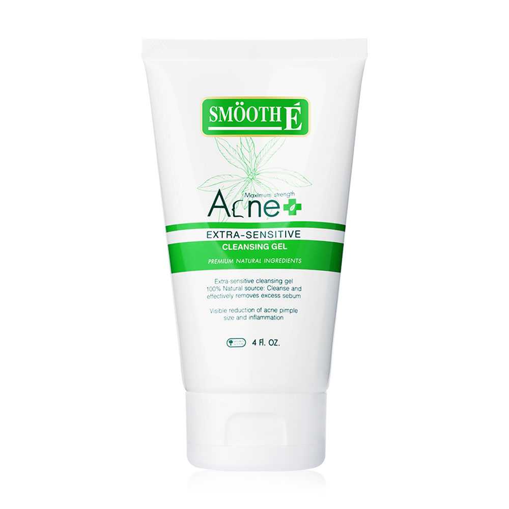 Smooth E Acne Extra sensitive Cleansing Gel 4 Oz. เจลล้างหน้า สมูทอี แอคเน่ เซนซิทิฟ คลีนซิ่ง เจล-A