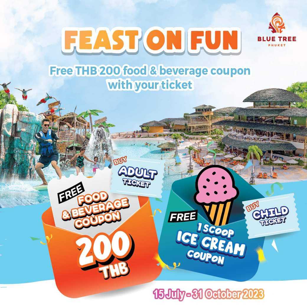 🎫Adult Ticket 1,100 baht get 𝗙𝗥𝗘𝗘 200 THB F&B coupon