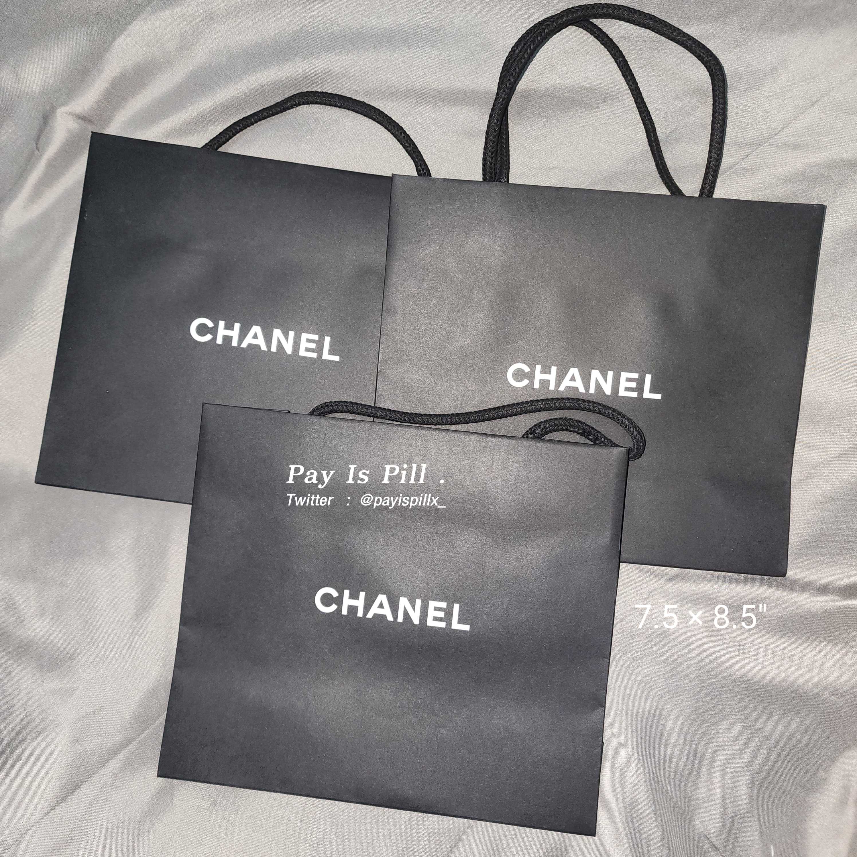 ถุงกระดาษ Chanel 7.5 × 8.5 นิ้ว